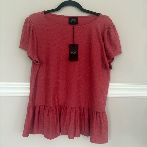 W5 Women's Coral Textured Blouse - Picture 1 of 2
